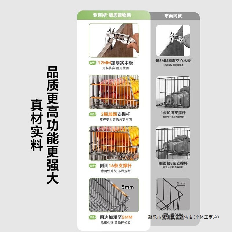厨房蔬菜置物架落地小推车多层可移动菜篮子家用果蔬零食收纳架子|undefined