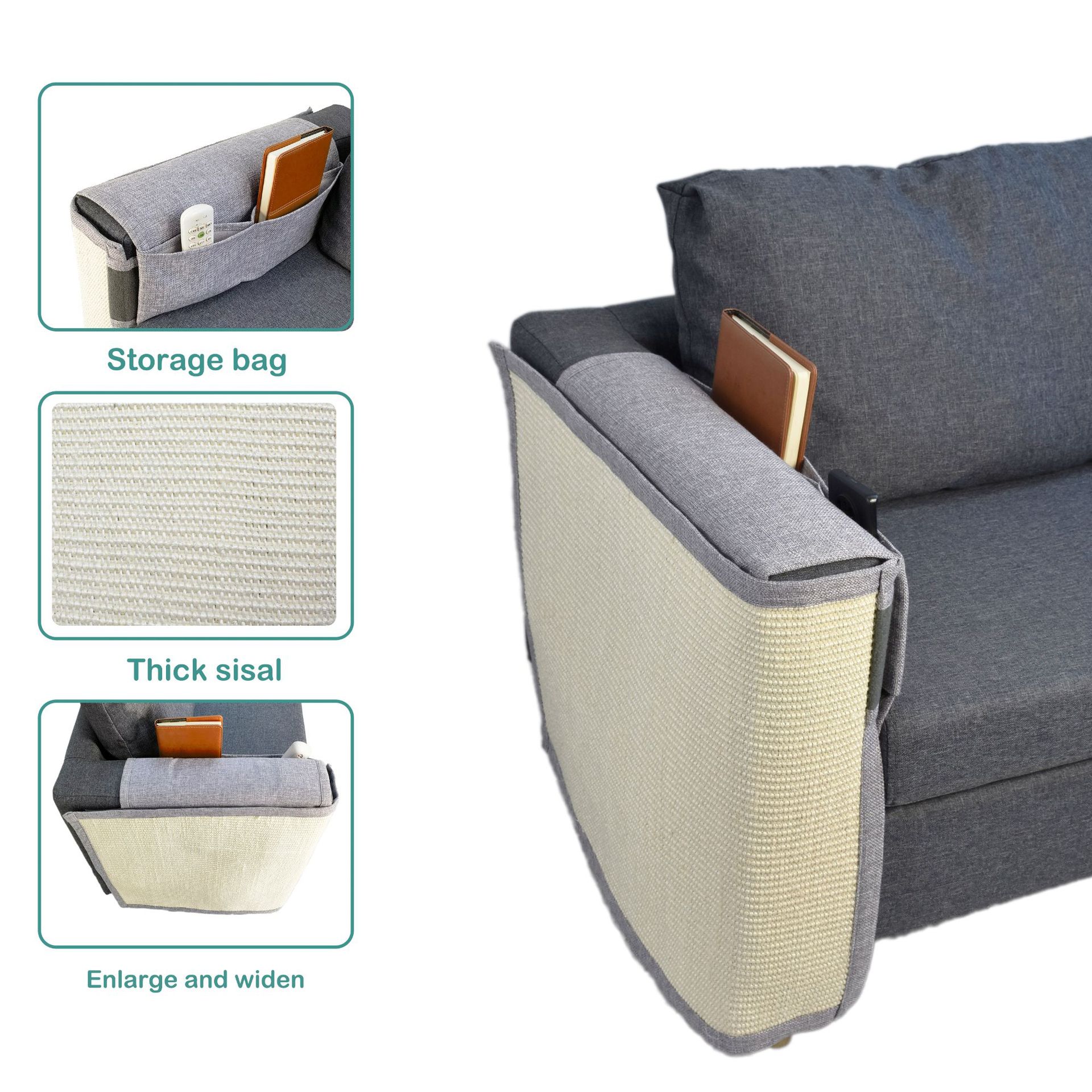 Nuevo todo incluido transfronterizo sofá especial almohadilla protectora de Sisal gato rascarse estera almohadilla protectora molienda garra almohadilla de la alfombra de Sisal