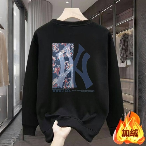 Chase brand high street printed long sleeve hoodie men's 2025 spring new heavy round neck casual top jacket Instagram