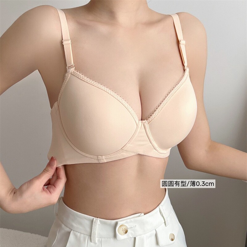 Near Me Skinny Traceless Thin Underwear Women's Large Chest Small Adjustable Auxilum Tailor Soft Steel Ring plus size Bra