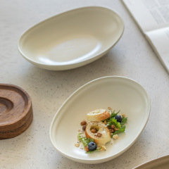 モダン主妇和式食器陶磁皿冷菜皿异型皿サラダ皿フルーツ皿レトロ朝食皿