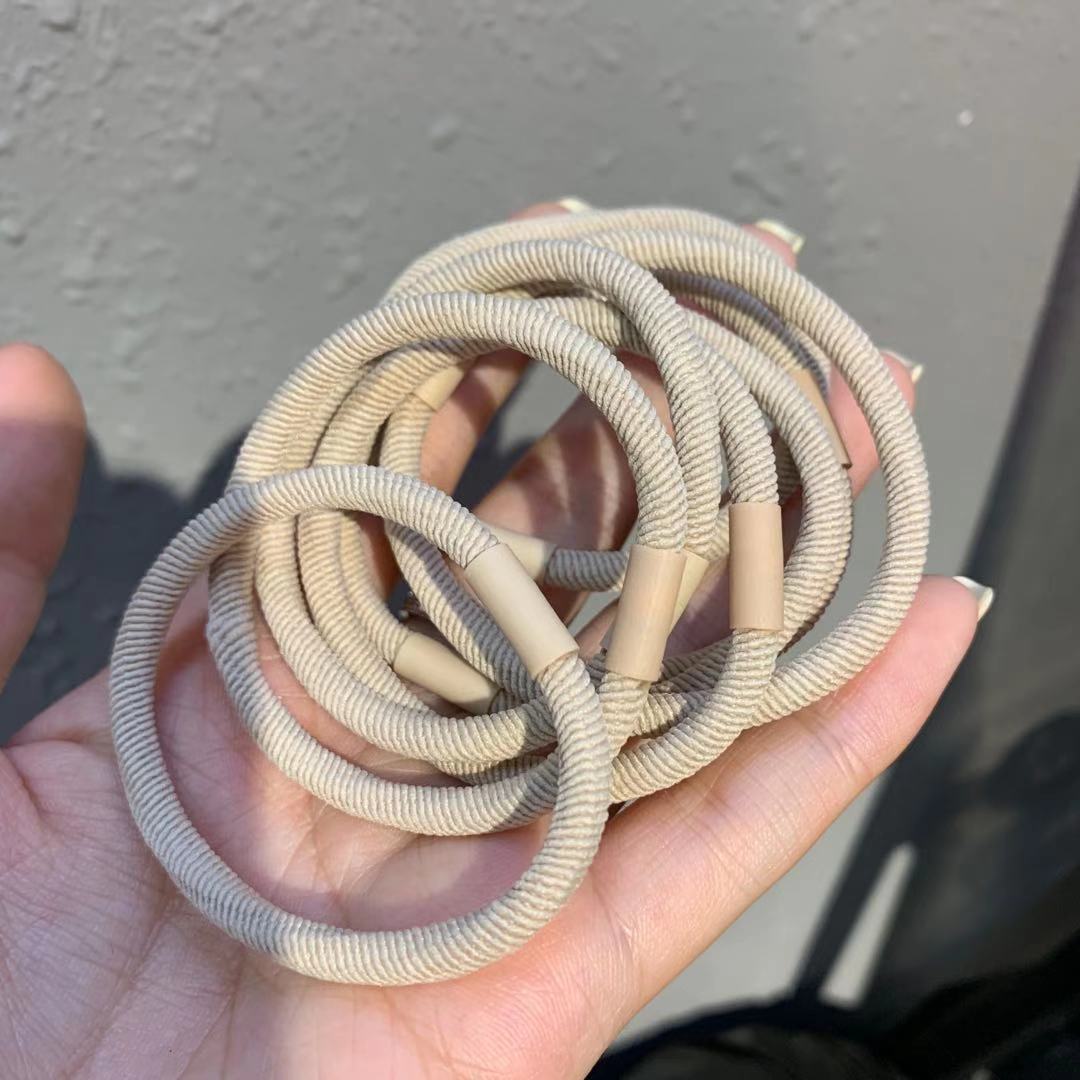 Corea del Sur Dongdaemun mismo color elástico grueso banda de goma ins banda de pelo chica Linda cuerda de pelo del todo-fósforo bola cuerda de pelo