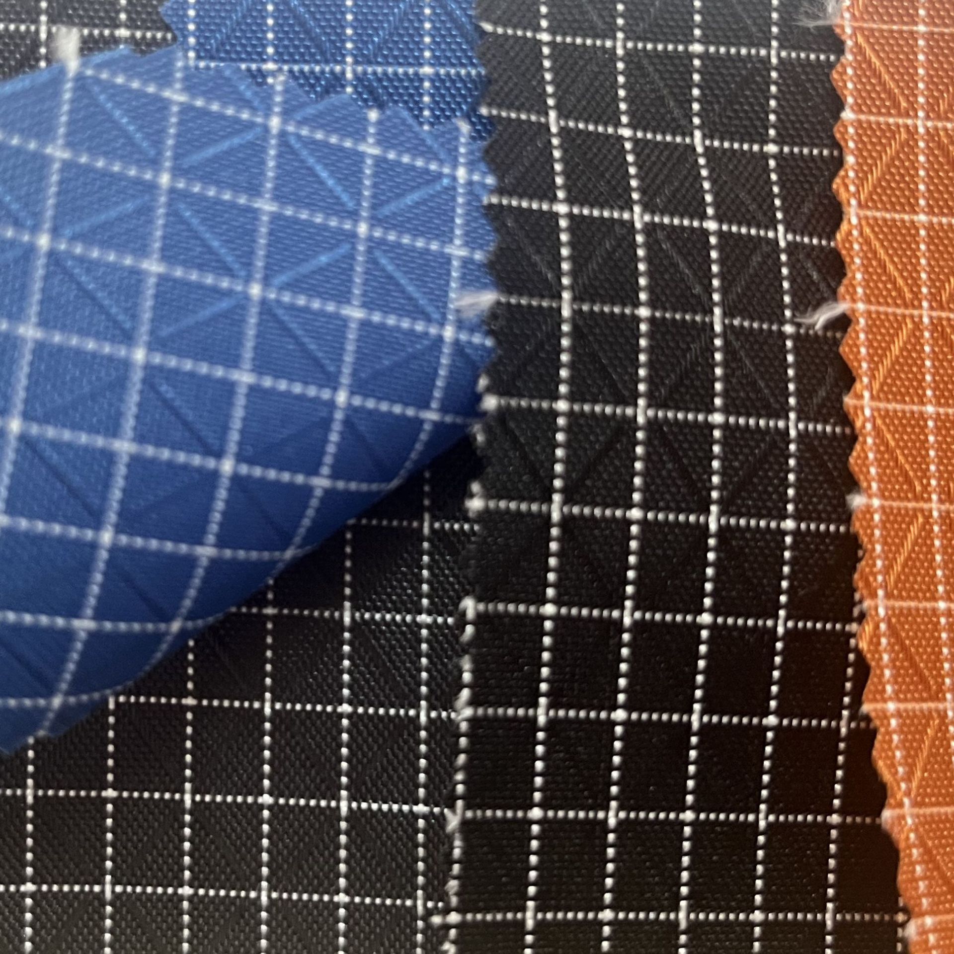 Dyneema高强度耐磨防水面料 uhmwpe大力马混纺尼龙格子布