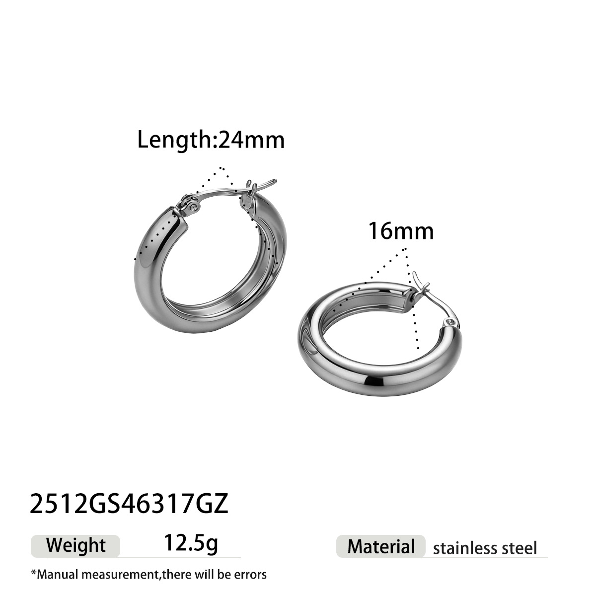 Taina europa y americana pendientes de acero inoxidable nicho de alta calidad estilo anillo personalidad oro y plata de doble color joyas de acero de titanio