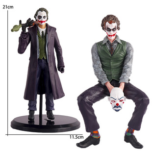 Pvc Sitting and Standing Heath Ledger Joker Movie Merchandise Model Figurine Car Decoration Doll Ornament