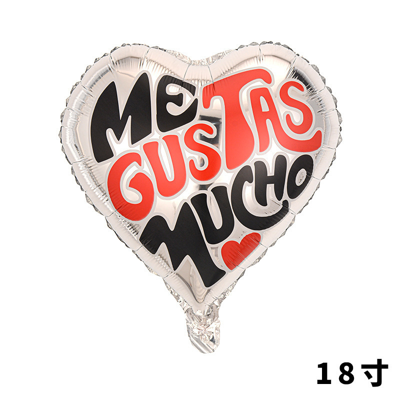 Globo de película de aluminio de amor occidental de 18 pulgadas LOVE Tanabata Día de San Valentín Boda Boda Confesión romántica Diseño de globo image 27