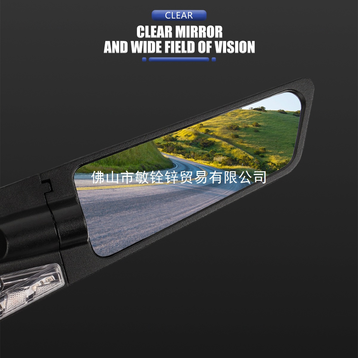 Espejo retrovisor de motocicleta con luz de dirección para Kawasaki Z1000 Z900 Z800 Z750 Z650 Z400