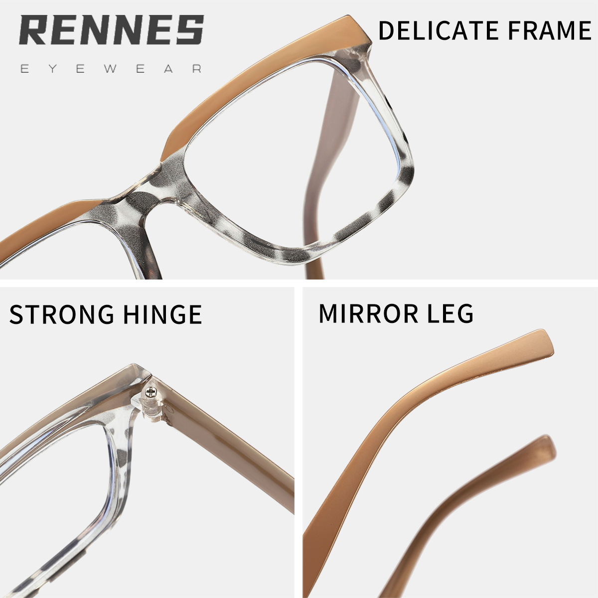 2024 Nuevo estilo Coreano retro marco cuadrado llano cara pequeño anti-azul gafas de luz de moda miopía gafas de Marco