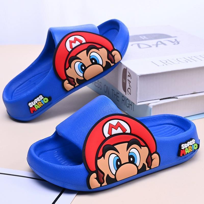 Mario Children's Slippers for Boys, New Summer Non-Slip Cartoon Style for Older Children and Toddlers, Indoor Boys' Bathroom Sandals Mario Children's Slippers for Boys, New Summer Non-Slip Cartoon Style for Older Children and Toddlers, Indoor Boys' Bathroom Sandals