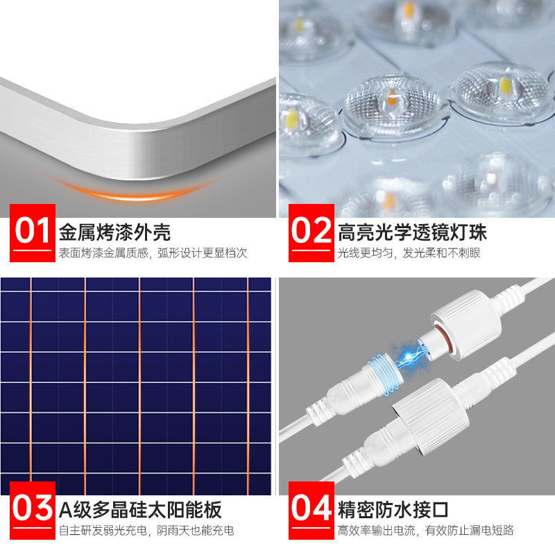 Nueva lámpara de techo solar LED balcón interior doméstico escalera pasillo lámpara solar split super brillante