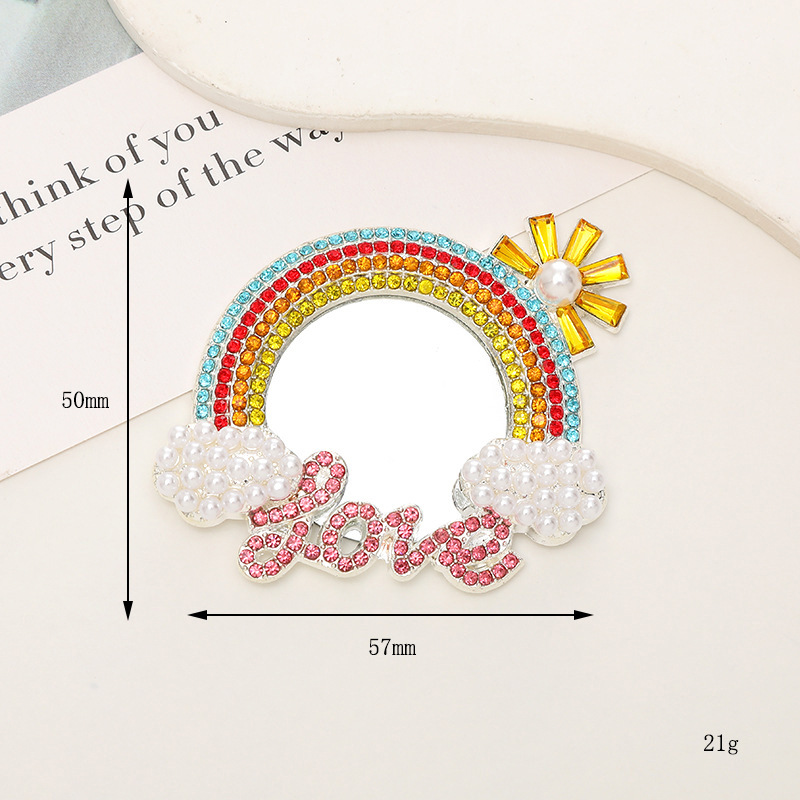 Diamante perla flor lente teléfono móvil belleza material 2022 nuevo amor espejo DIY accesorios de la joyería del teléfono móvil