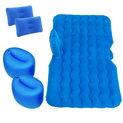 Vehicle-mounted inflatable bed | Air Mattress, In-Car Inflatable - split-wavy-blue