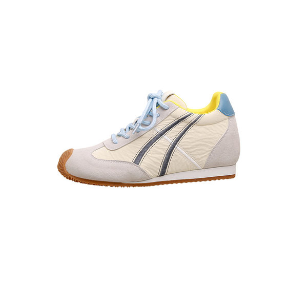 Spring and Summer 2025 New Low Saturation Interior Heightening German Training Shoes Women's Retro Lace-up Casual All-match Color Matching Forrest Gump Shoes