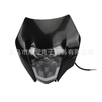 Motorcycle headlights, headlights – front headlight - 16-piece-five-bead-new-lens-headlight-black