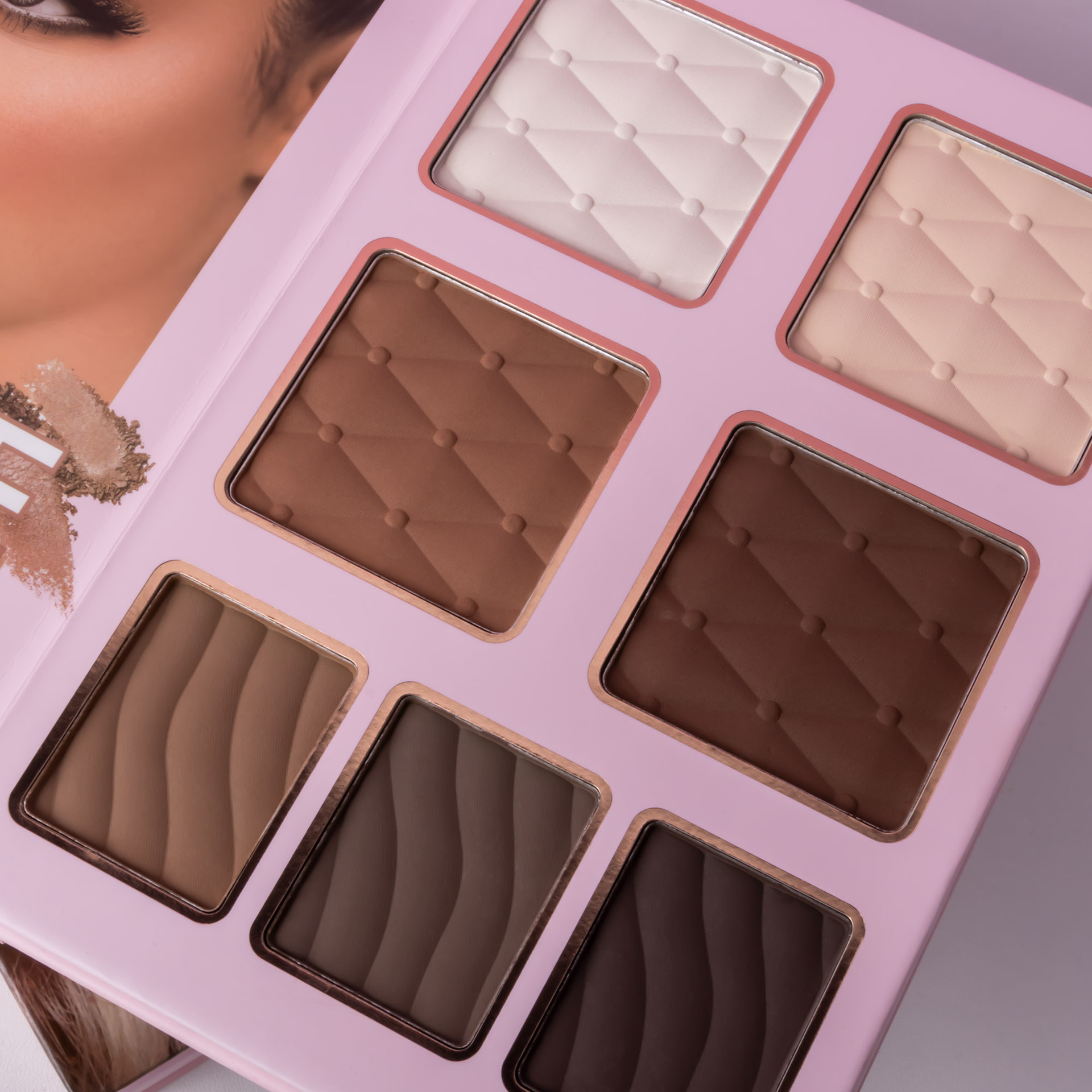 Cross-border bestseller 43-color makeup palette, four-layer flip book eyeshadow palette, matte pearlescent blush, contour and highlight in one piece undefined