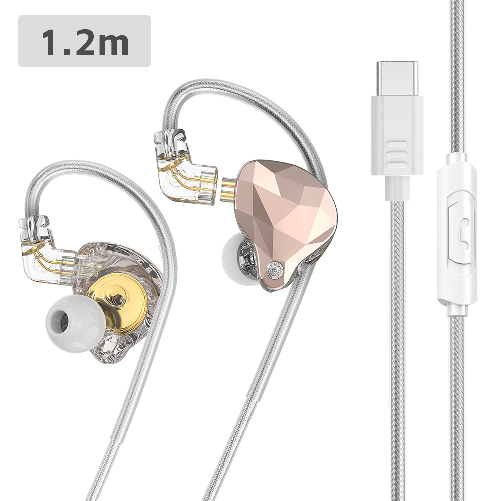 Auriculares deportivos con cable X4Pro en la oreja, monitor ancla enchufable, retorno del oído, teléfono móvil, computadora typec3.5 mm