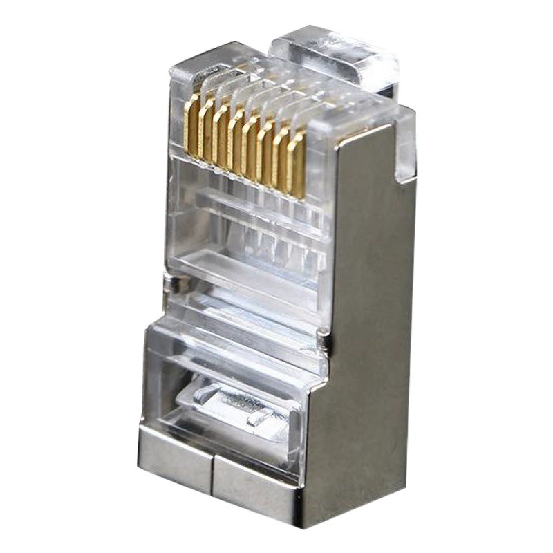 Оптовая Продажа с фабрики шесть типов экранированного сетевого кабеля Сеть с хрустальной головкой 8-ядерная позолоченная Хрустальная головка Gigabit RJ45 Crystal Head