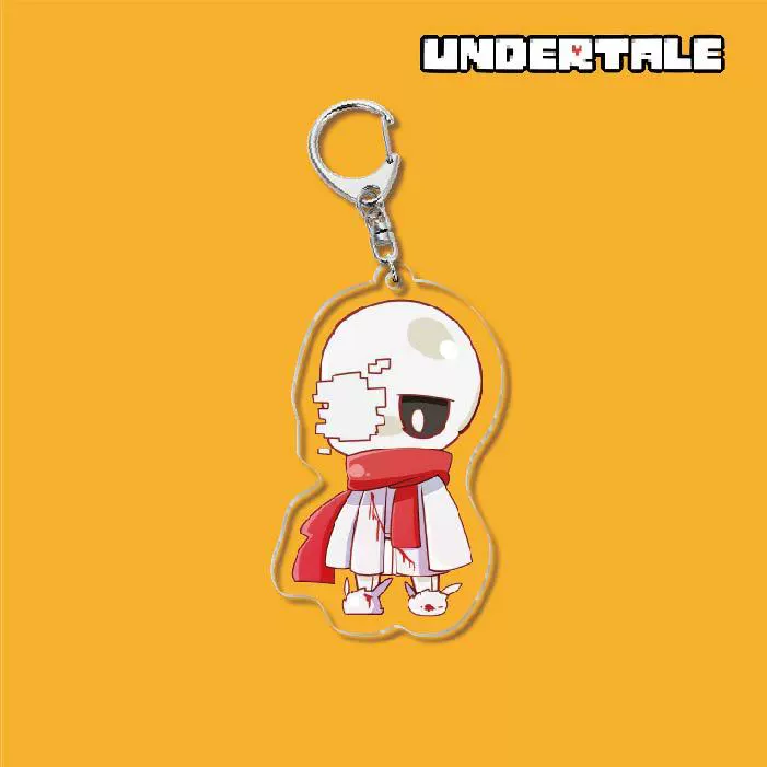 Ключодержащий брелок Undertale Frisk & Sans, акриловая подвеска около 5,5 см, кольцо из металла