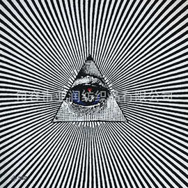 工厂直发全棉条纹放射窥视大眼睛 方巾户外运动骑行嘻哈现货头巾