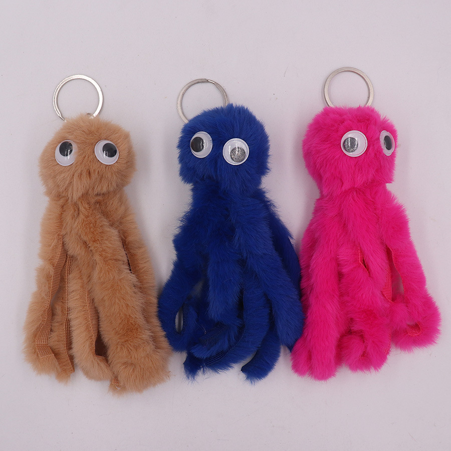 30g Weight Keychain Classification 1 Piece Quantity Daily Occasion Alloy Material Unisex Gender Sewing Design Cute Style Cute Octopus Alloy Sewing Unisex Keychain 1 Piece 3