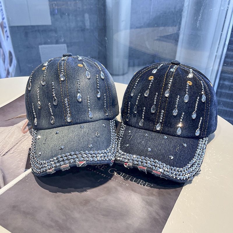 Baseball Cap With Rhinestones For Men And Women Versatile Hat_voghion.com