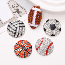 跨境新款diy镶钻球类饰品配件欧美创意设计锌合金橄榄球足球配饰