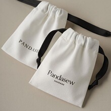 现货10*13空白棉布束口袋 抽绳束口帆布袋珠宝首饰袋定制logo