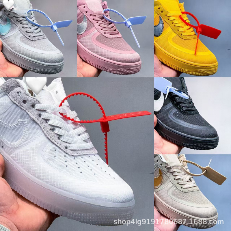 Putian Version Af1 Ow Joint Off-White Mesh Leather Non-Slip Shock-Absorbing Low-Top Casual Sports Sneakers Putian Version Af1 Ow Joint Off-White Mesh Leather Non-Slip Shock-Absorbing Low-Top Casual Sports Sneakers