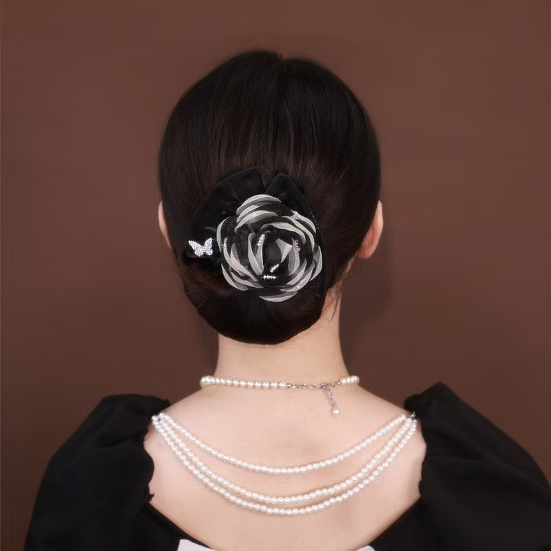 Ribbon de cabello curvilíneo - Peony Grey