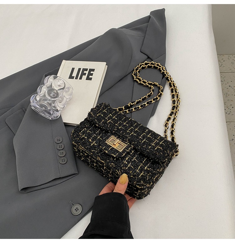 Borsa a tracolla donna con catena piccola borsa a spalla elegante_voghion.com