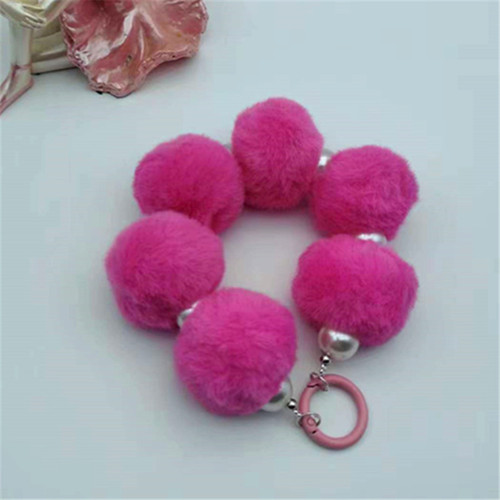 Lazy rabbit fur ball pendant DIY phone case ornament winter fur ball ornament phone chain pendant