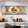 a living room Decorative painting sofa Background wall modern Light extravagance high-grade atmosphere Triptych Fortune Simplicity Hanging picture