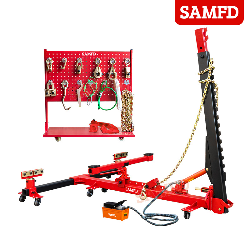 Instrumento de corrección de vigas de marco simple Plataforma de reparación de chapa de cuerpo de automóvil Taller de reparación de automóviles dedicado a herramientas móviles