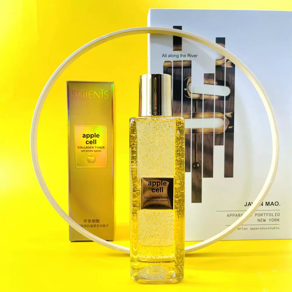 雪妮诗苹果细胞多肽胶原抗皱紧致全能水保湿爽肤水化妆水护肤品