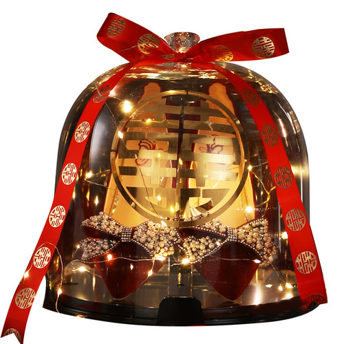 Wedding game pick-up props wedding shoe box with lock ferrule creative wedding blocking the door to trick the groom and groomsmen