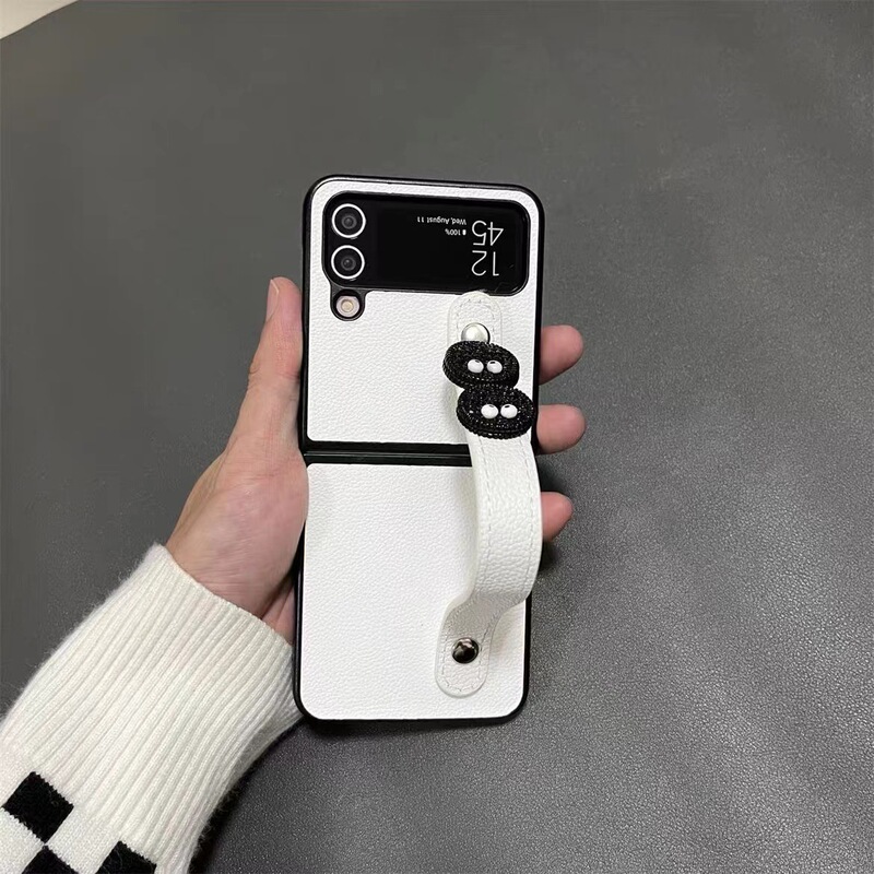 Cartoon Briquette Cookie Wristband Suitable for Samsung Zflip4 Mobile Phone Case Small Foldable Screen Zflip3 Anti-Fall Protective Cover
