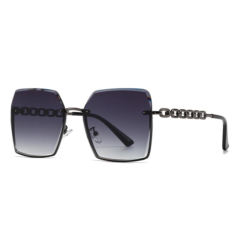 Cross-Border Export New Modern Retro Square Frame Rope Decorative Sunglasses Ins Style Street Style Big-Name Sunglasses 2515_voghion.com