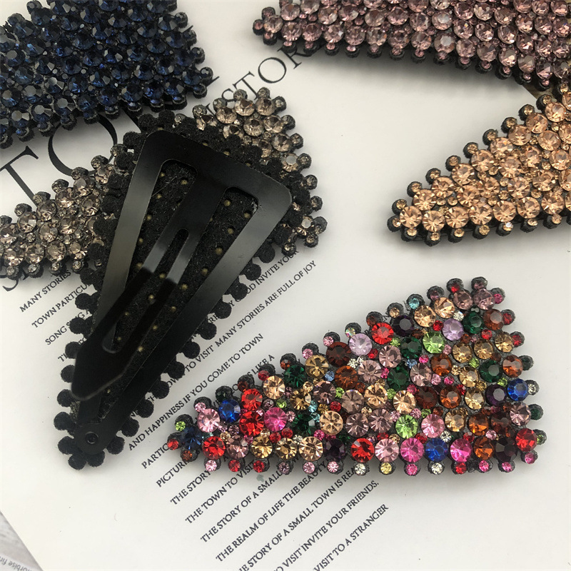 1pc Koreanische Neue Kristall Dreieck BB Haarnadel Haar Seite Clips für Mädchen Frauen Kinder Geschenk Hochzeit Party Haar Zubehör – Detail 8