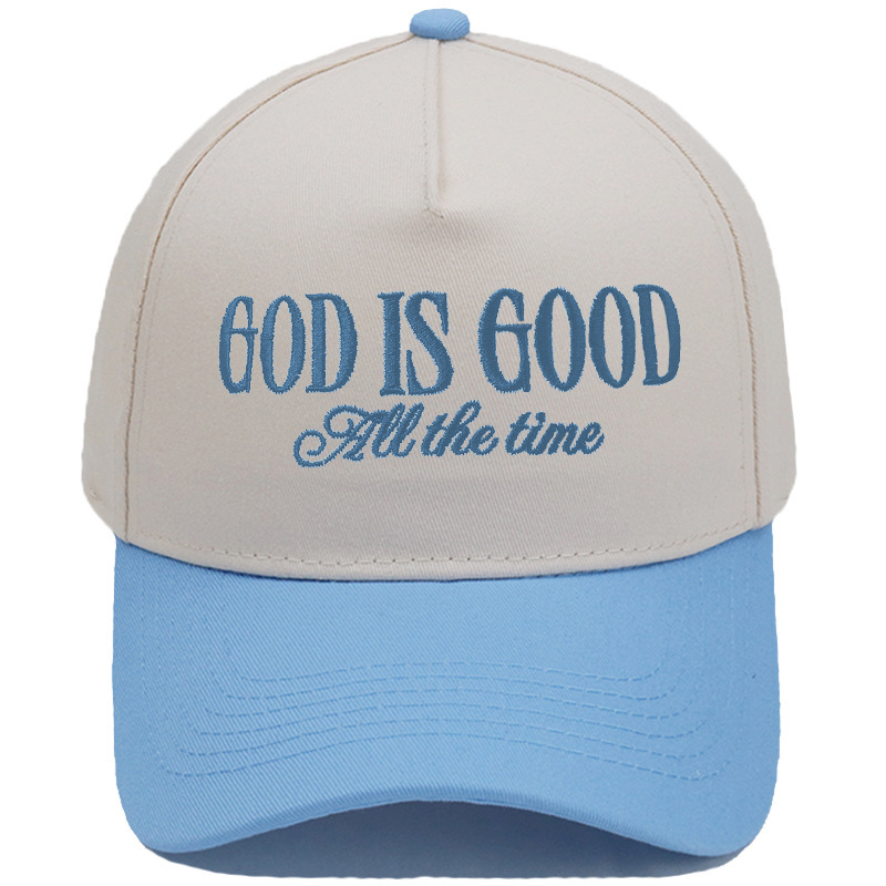 亚马逊GOD IS GOOD刺绣卡车司机帽拼色复古棒球帽欧美男女休闲帽|undefined