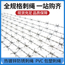 热镀锌刺绳现货 全规格PVC包塑刺绳 铁路光伏养殖防攀爬刺铁丝