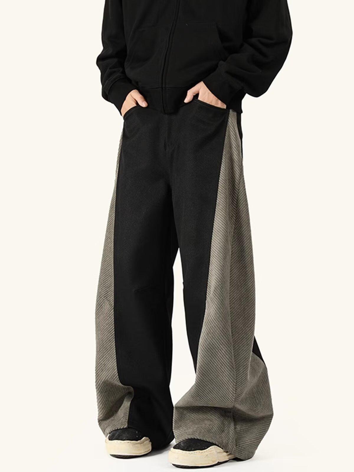 Black Jeans Men 2025 New Spring Autumn Trendy Loose Straight American Style High Street Casual Long Pants_viptrois.com