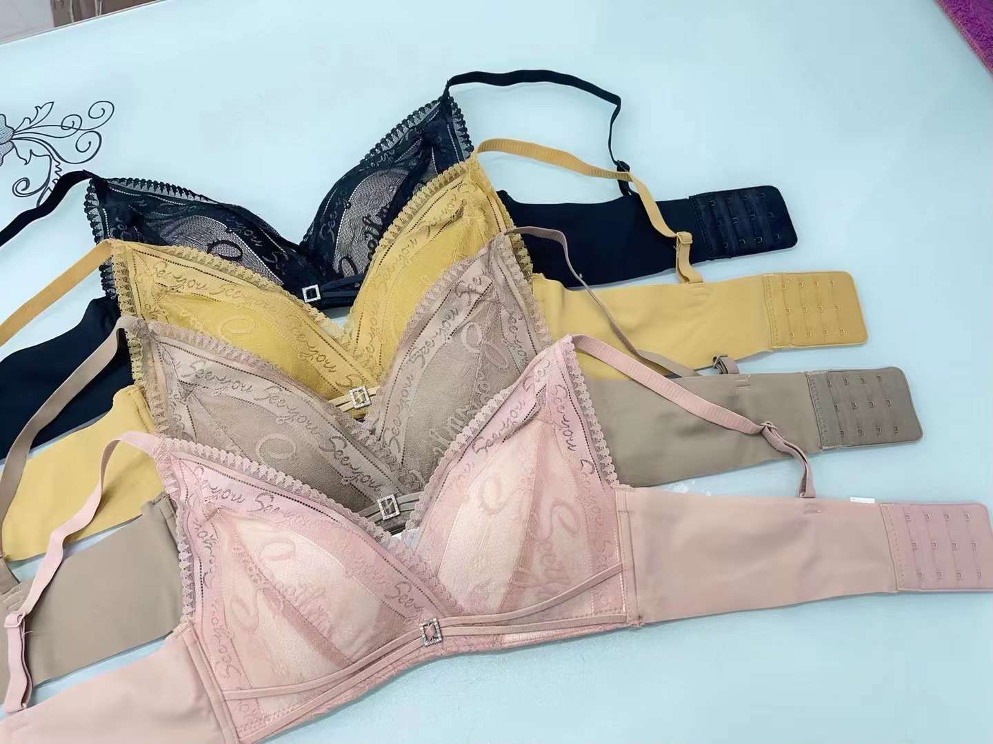 Japonés francés encaje sujetador ajustable cintura leche ropa interior pequeño pecho recoger ropa interior cómoda sujetador