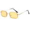 Fashionable square small sunglasses, glasses, trend sun protection cream, new collection, European style, UF-protection