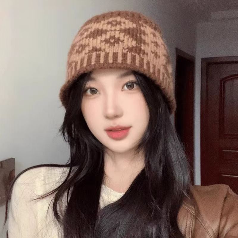 可爱毛绒帽子女冬季加绒针织毛线帽护耳保暖毛茸茸东北防寒雷锋帽|undefined