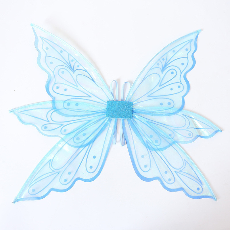 Blue printed 6 piece butterfly