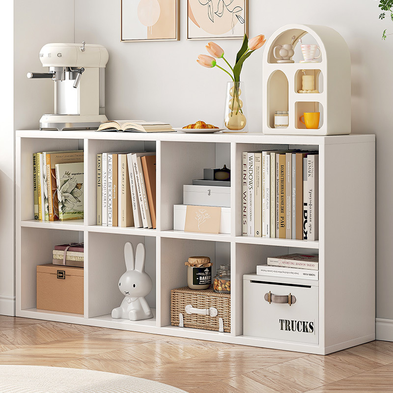 Bookshelf Home Living Room Floor-Standing Storage Display Cabinet Classroom Student Multi-Grid Storage Combination Wall Storage Bookcase