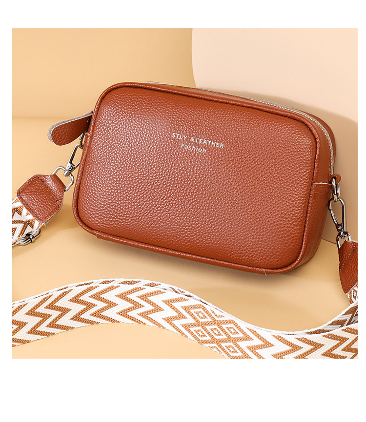 Women's Genuine Leather Crossbody Bag With Wide Strap_voghion.com