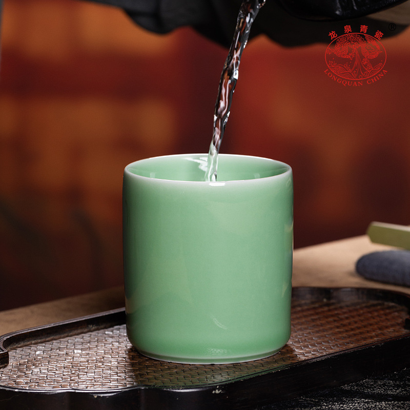 竜泉青磁茶カップ家庭用大容量接客カップカップ|undefined