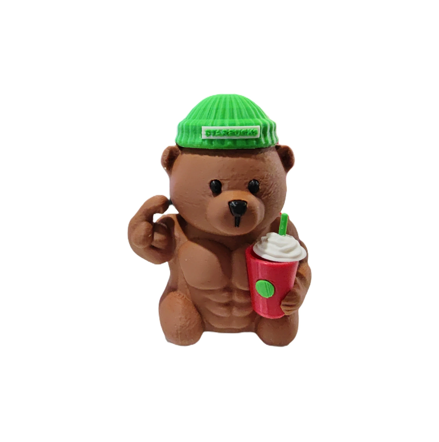 Кроссбордер новый продукт Медведь клерк брелок Starbucks медведь брелок 3D печатный орнамент рождественское украшение