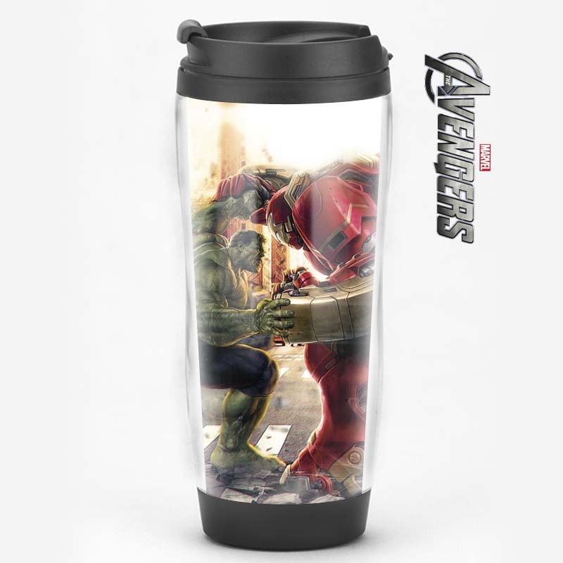 Alrededor de Fulian Iron Man Anti-Hulk Armored Miman Superhero Película Regalo Recuerdos Taza de agua